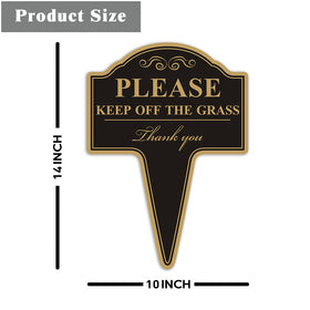 Yuntarda rust-free aluminum yard sign emphasizes rules with bold gold-on-black text.