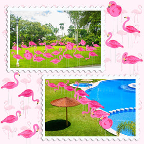 Yuntau easy installation yard decor with included stakes.