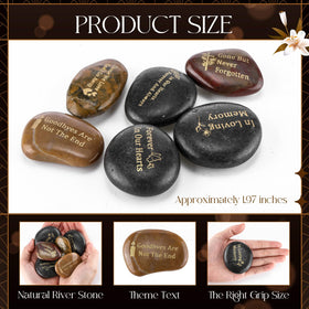 Yuntau stone with six inscriptions for thoughtful remembrance at gatherings.