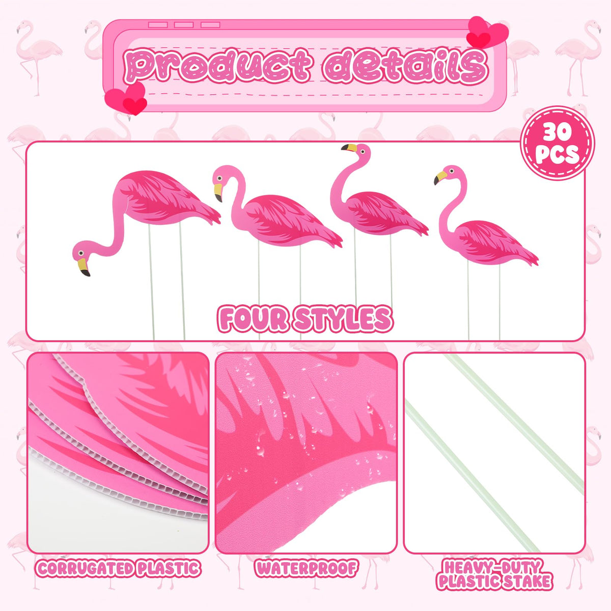Yuntau pink flamingo lawn decor brightens patios and gardens