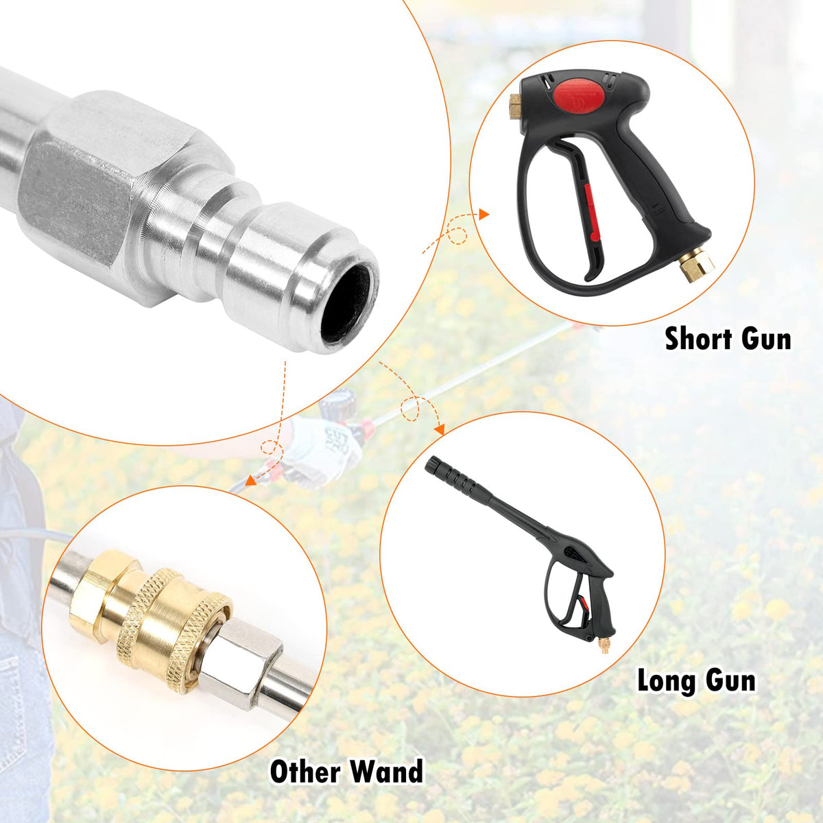 YUNVI 4500 PSI wand designed for versatile cleaning tasks