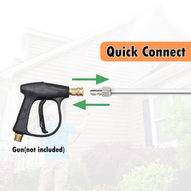 YUNVI quick-connect ends for fast setup with most pressure washers