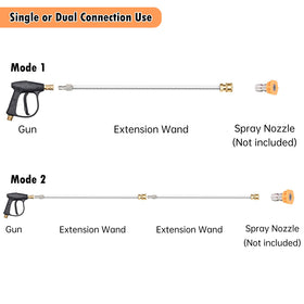 YUNVI two-wands connected to form a longer cleaning tool