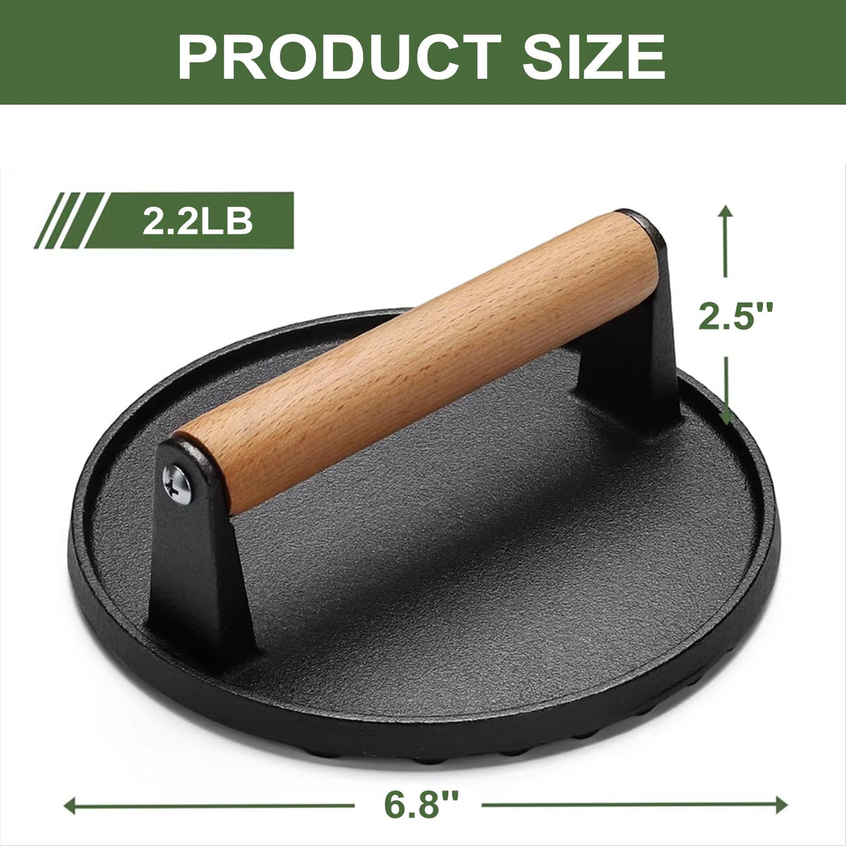 YUNYDSM press bottom stripes deliver restaurant-style sear.