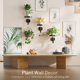 YUOROS indoor plant display wall in sleek black finish