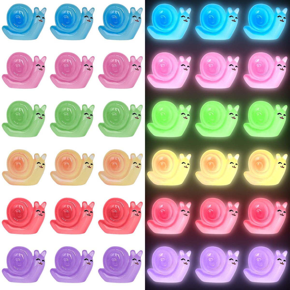 Yuronam luminous snails glow in the dark for enchanting garden accents