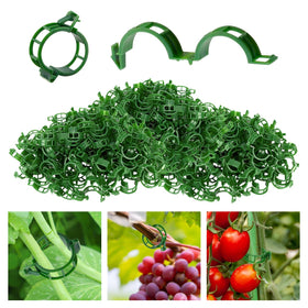 YURUIHKAO plant clips for tomato trellis in green, secure support and airflow.