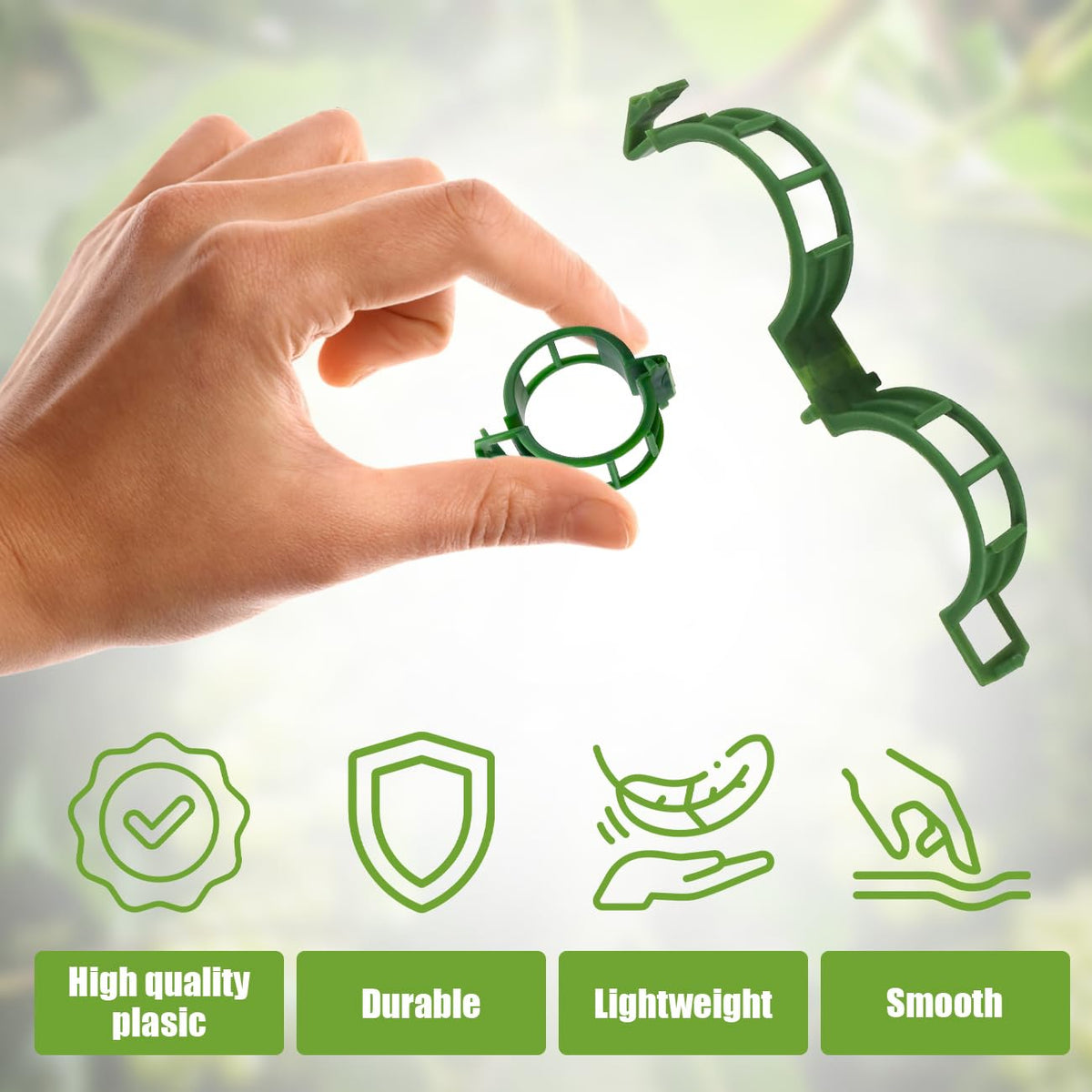 YURUIHKAO quick-opening clip showcases fast, reusable attachment without harming vines.