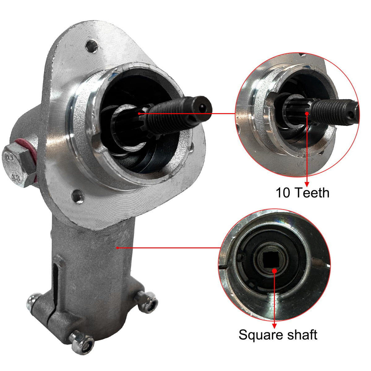Yutacorex gear head for Echo SRM-225U offers durable, quick-fit compatibility.