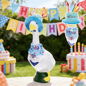 Yutzoou Fourth of July goose costume for patriotic yard flair.