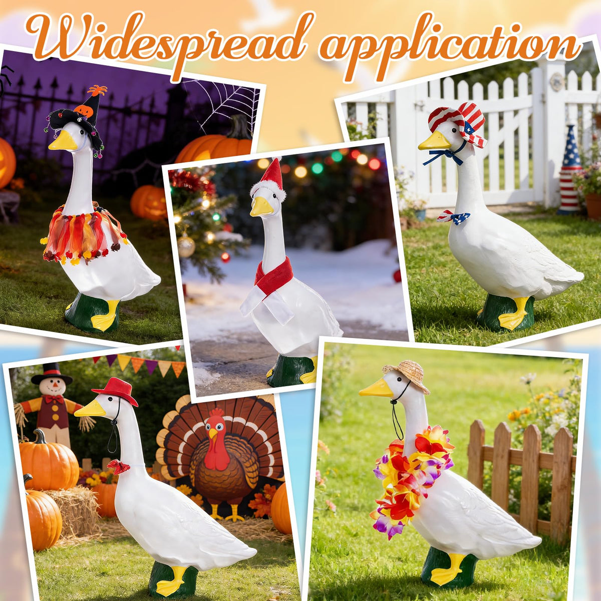 Yutzoou Summer Hawaiian leis goose costume for tropical vibe.