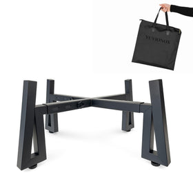 YUVIONOX fire pit stand with adjustable height for level setups on uneven ground
