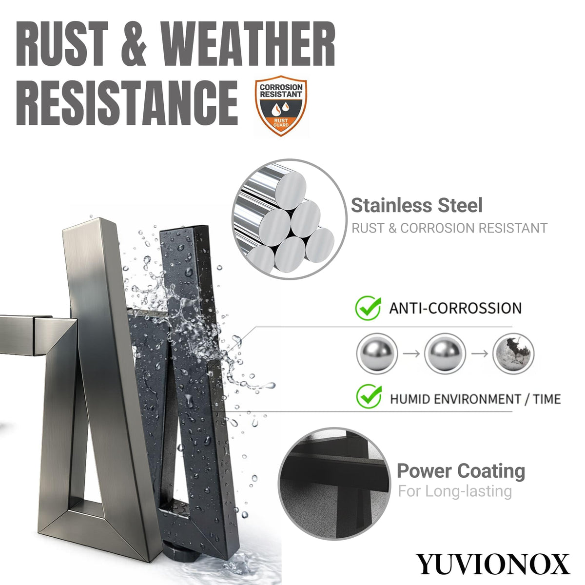 YUVIONOX fire pit stand with adjustable feet ensuring level placement