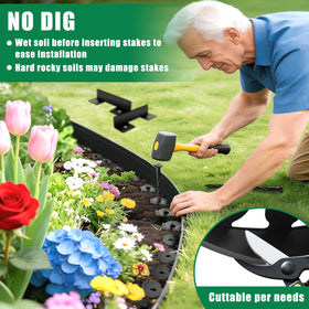 YUYIUS weather-ready PE border enduring sun and rain for lasting use