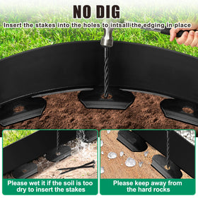 YUYIUS weather-resistant border withstands sun and rain, ensuring durable year-round edging.