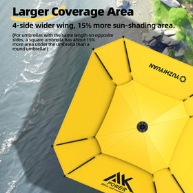 YUZHIYUAN patio umbrella with 360-degree tilt for versatile sun coverage