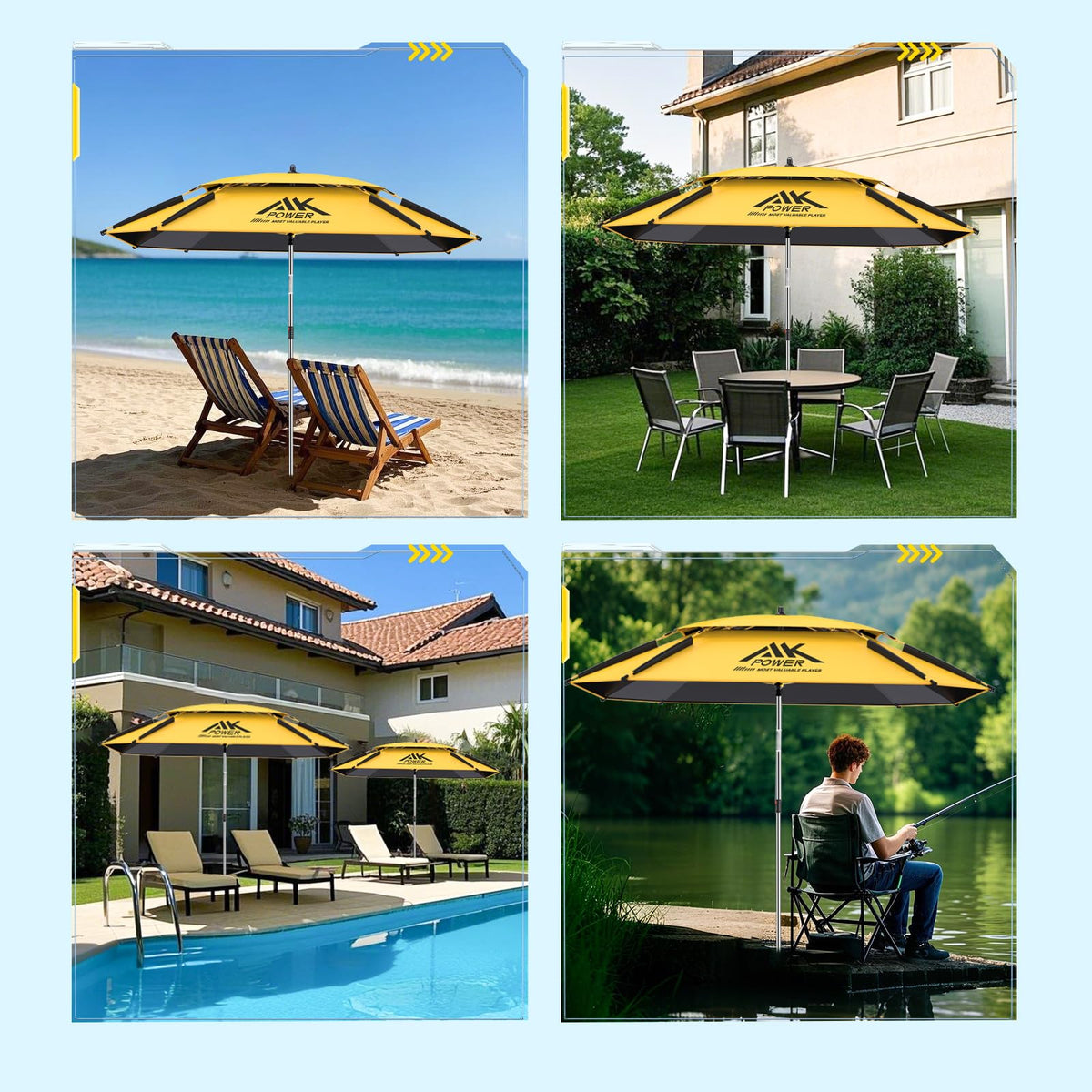 YUZHIYUAN umbrella suited for garden, beach, or cafe outdoor setups