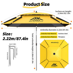 Sturdy pole and hardware of YUZHIYUAN umbrella for reliable support