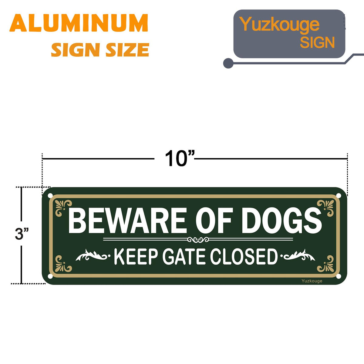Yuzkouge gate-closed sign mounted on a fence for clear gate guidance.