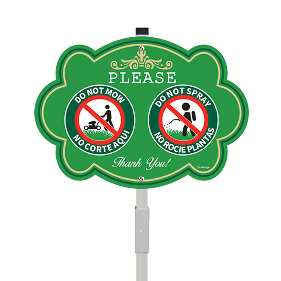 Yuzkouge yard sign 10x14 inches on durable aluminum, weatherproof and easy to read.