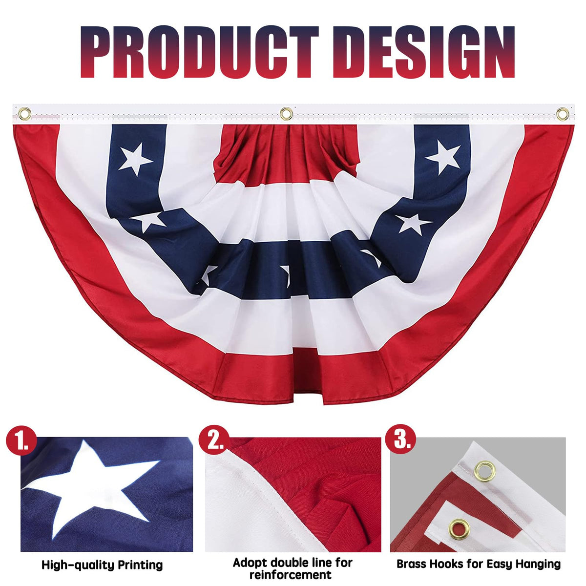 YVIVIJUV flag with heavy-duty brass grommets for durable outdoor mounting.