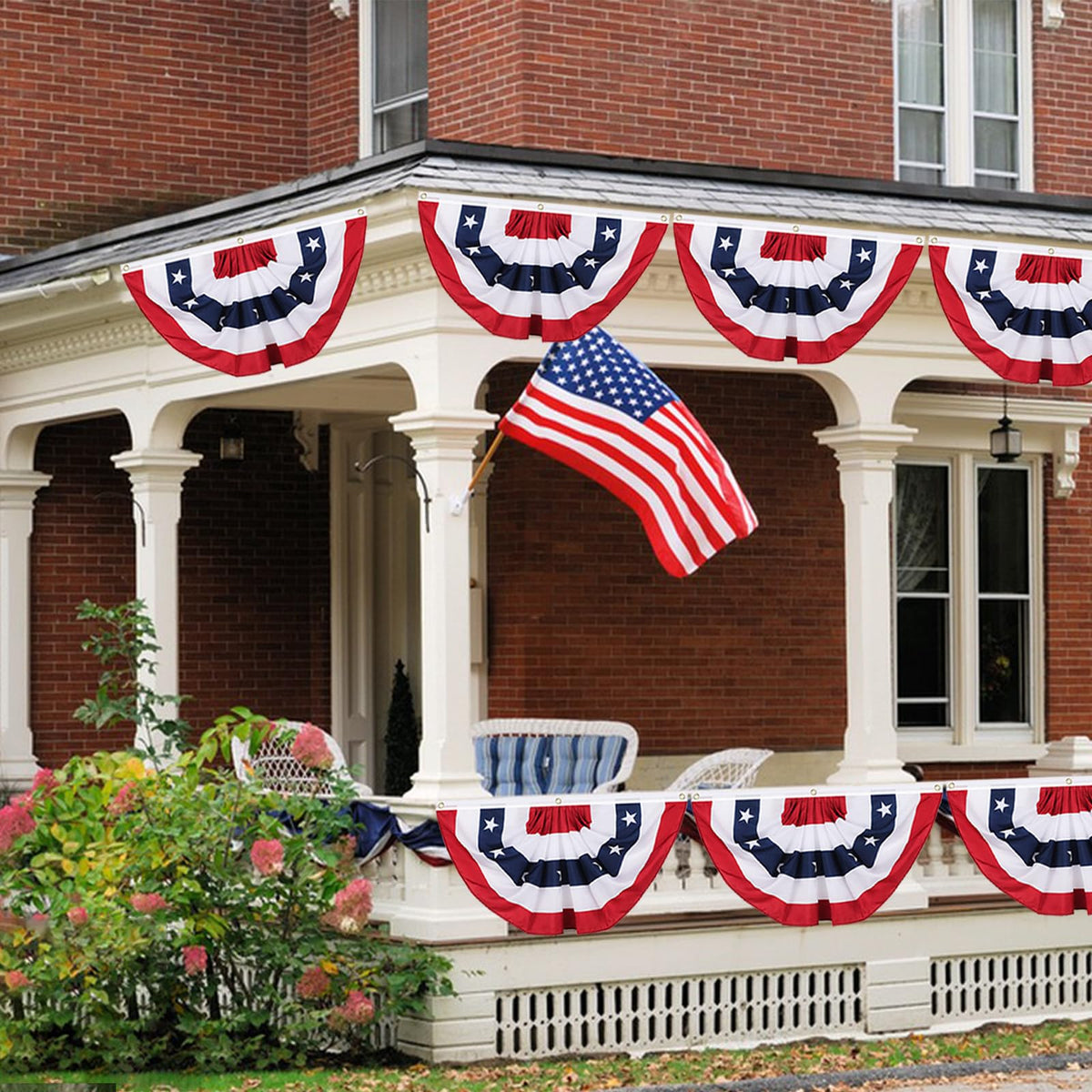 YVIVIJUV large 3x6 ft flag banner enhances porch, yard, or fence.