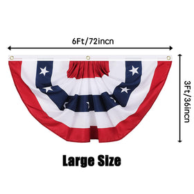 YVIVIJUV red white blue banner suitable for outdoor windows and fences.