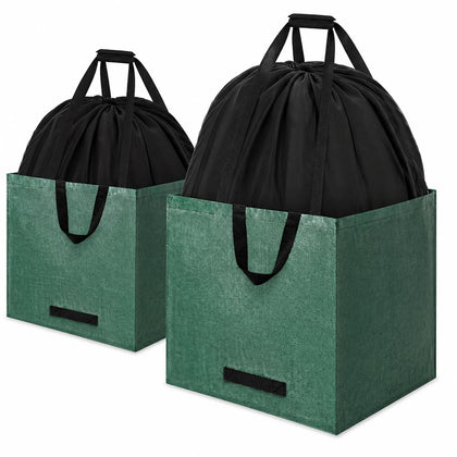 YVVZHOU PANN upright collapsible yard bag ready for easy leaf loading