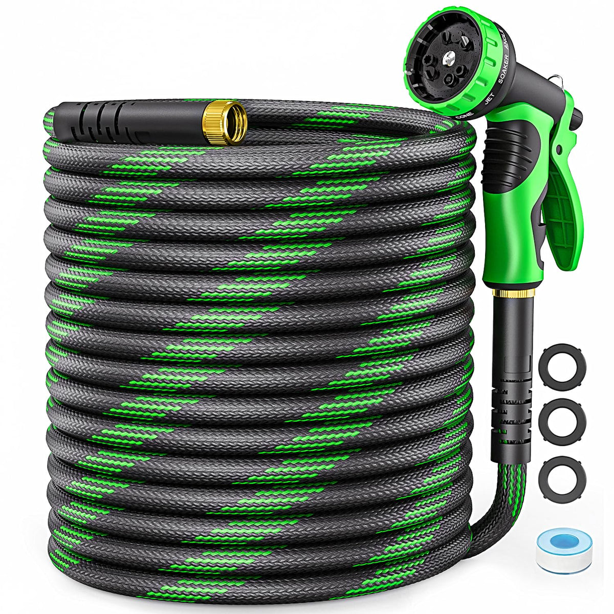 YWGGS non-expandable hose 75ft for flowers and lawn.