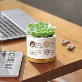 Ywkuiev Golden Girls Planter drainage hole supports healthy plant growth.