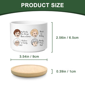 Ywkuiev Golden Girls Planter graphic detail highlighting playful design for gifts.