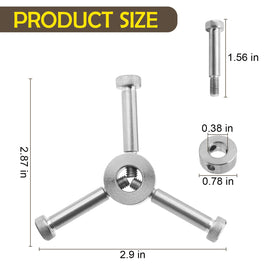 YWOOW round wheel spigot handle fitting a 3/8-inch exposed stem for DIY replacement.