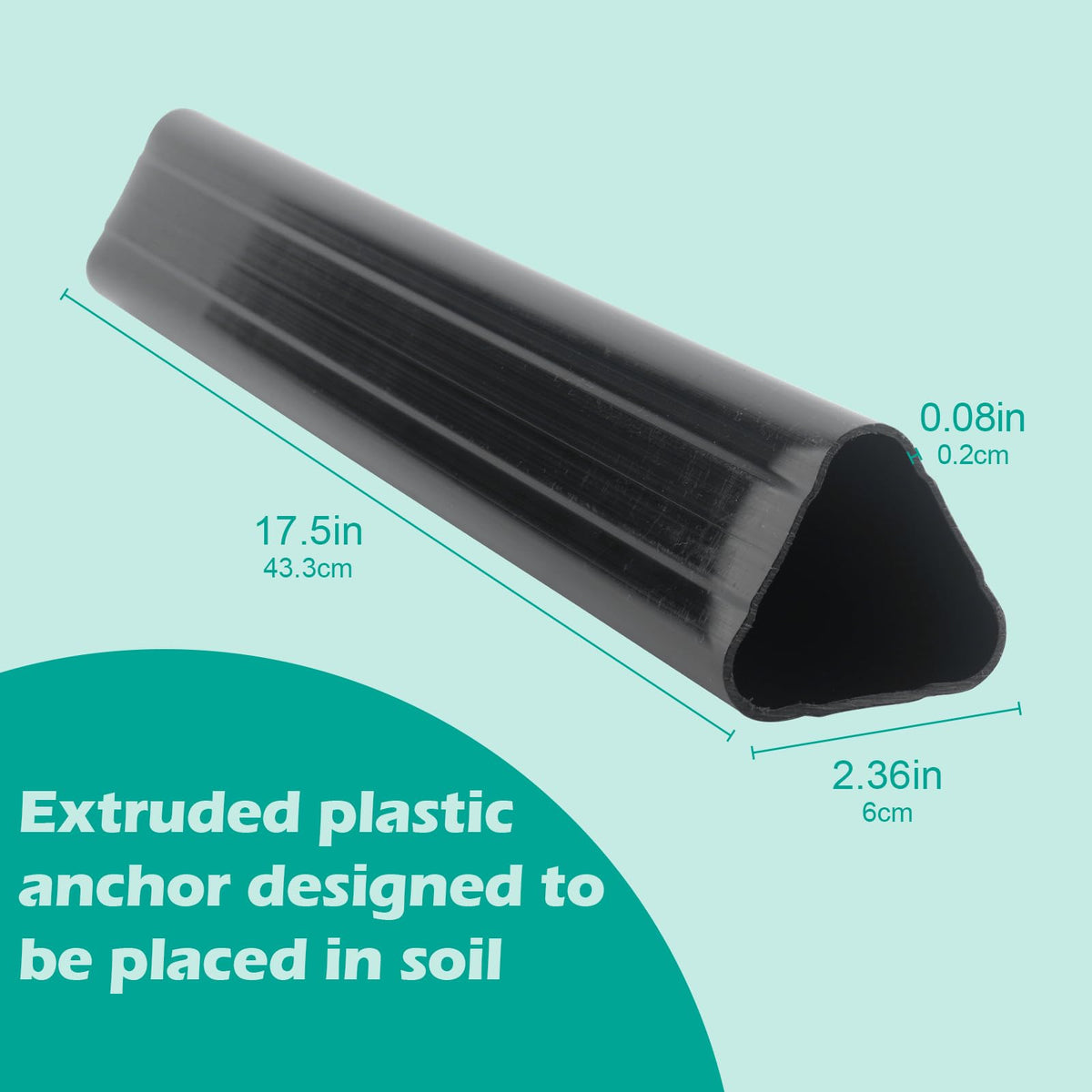 YWOOW triangular sleeve insertion into soil supports upright flagpoles