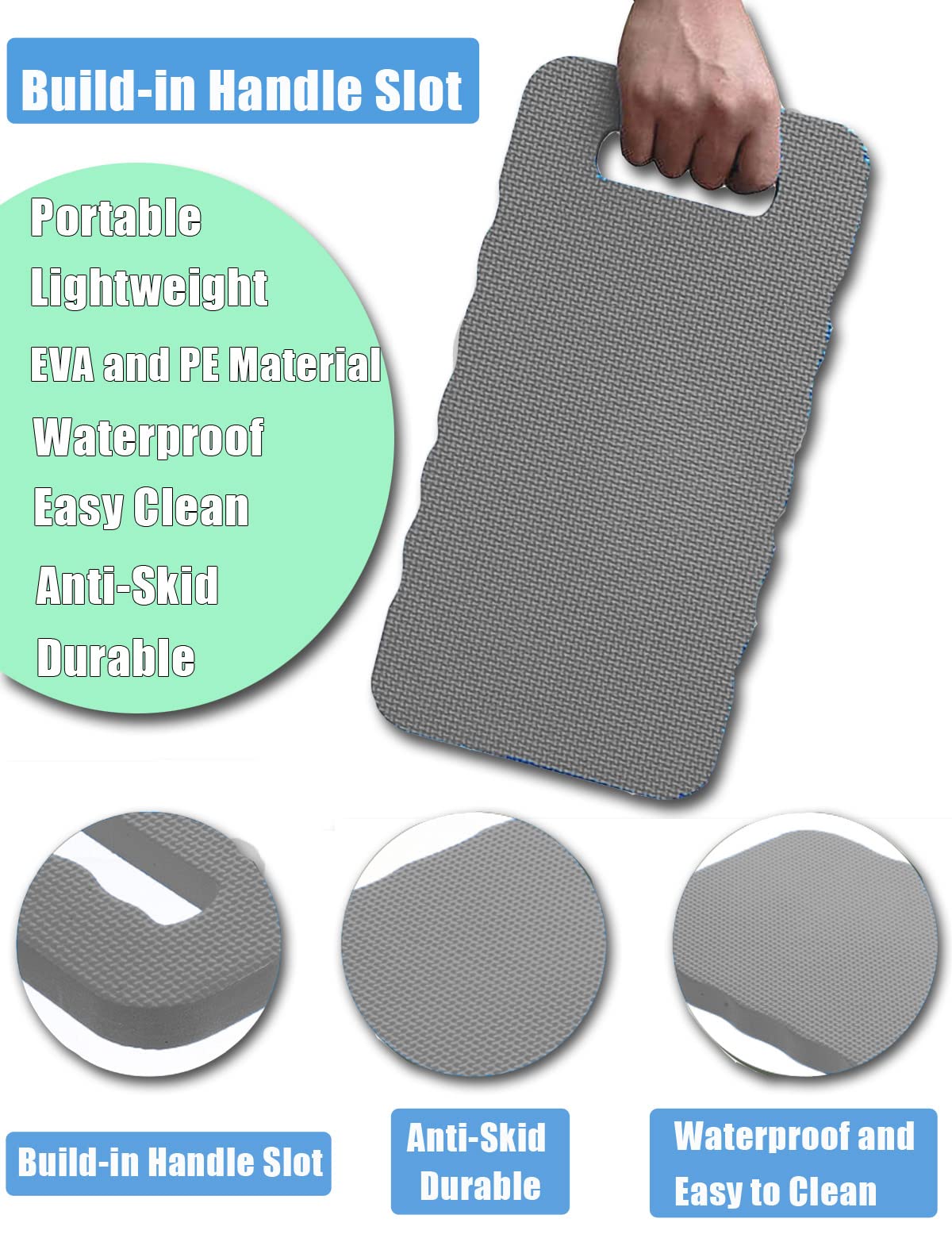 YWSHF easy-clean kneeling pad resists dirt and wipes clean after use