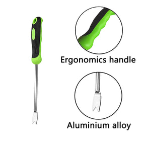 YXCCSE hand weeder tool fork tip digs and pries roots for thorough removal.
