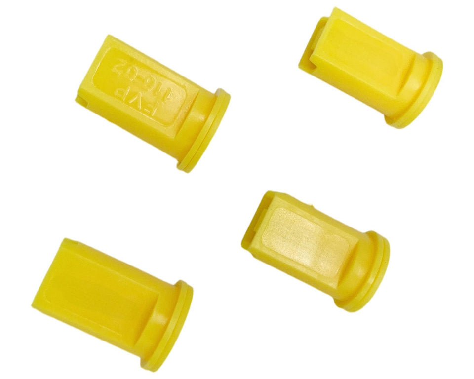 YXFV AIXR11002VP yellow four-pack nozzle tips ensure reliable field coverage.