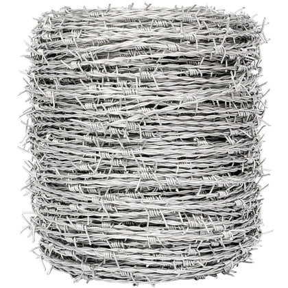 YXJSTO Real Barbed Wire 1320ft two rolls for long perimeter projects.
