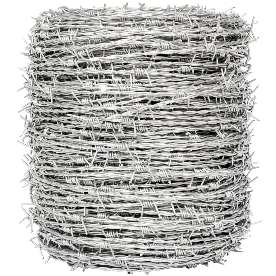 YXJSTO Real Barbed Wire 1320ft two rolls for long perimeter projects.