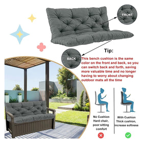 YXMKJOS patio swing cushion, non-slip design improves stability.