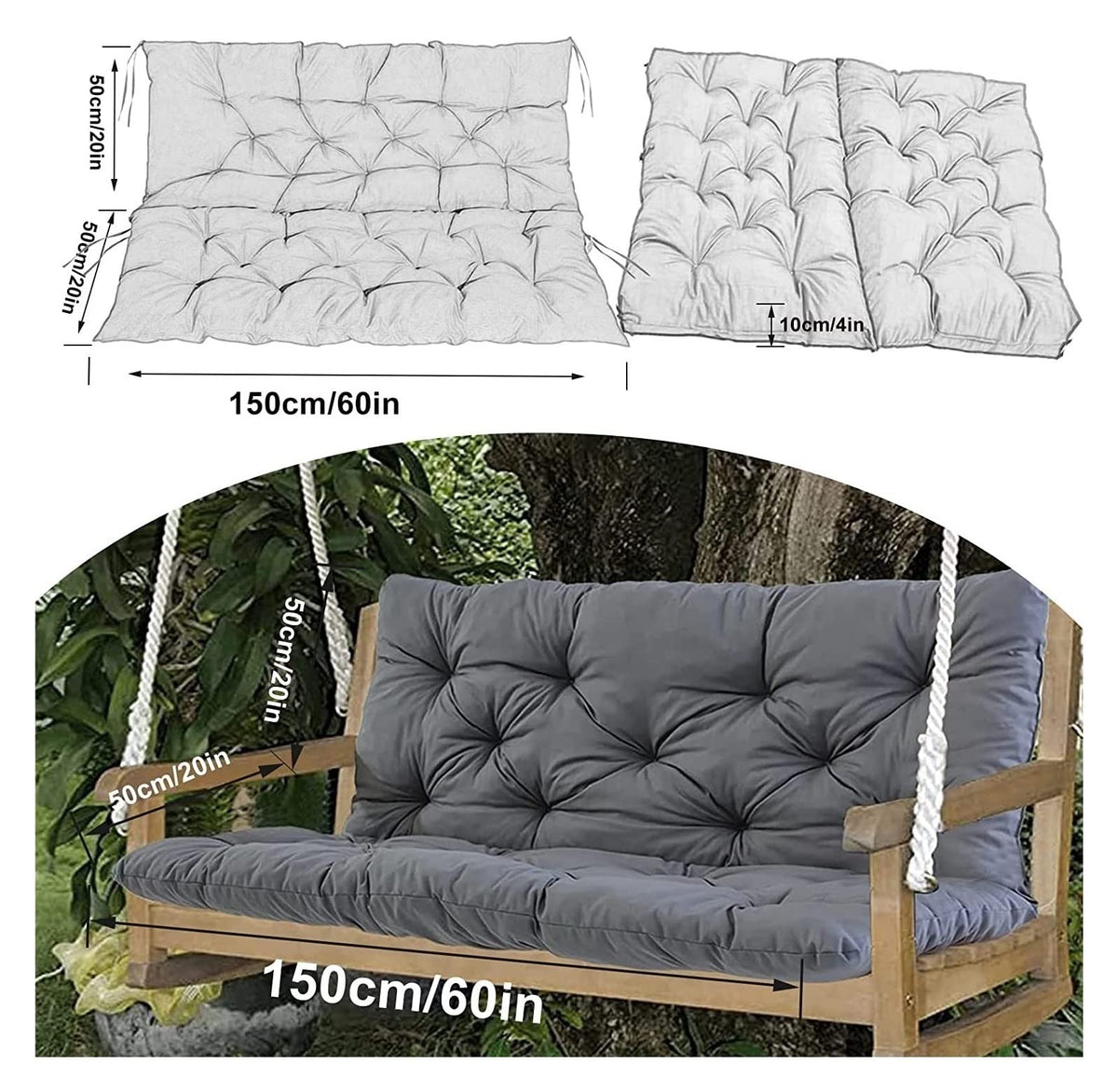 YXMKJOS versatile use on balcony or garden with cushions