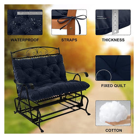 YXMKJOS swing cushion 2-seater for cozy garden seating and easy maintenance