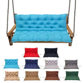 YXMKJOS swing cushion 3-seat backrest close-up showing durable waterproof fabric for outdoors.