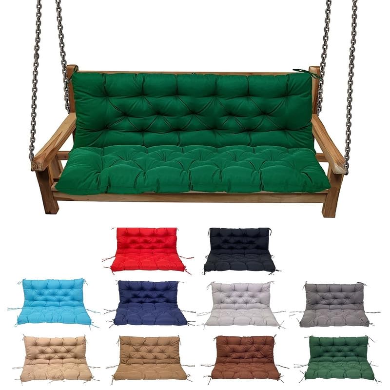 YXMKJOS swing cushion backrest 3-seater for cozy porch relaxation.