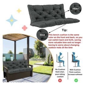 YXMKJOS backrest cushion on a 3-seat swing for relaxed lounging