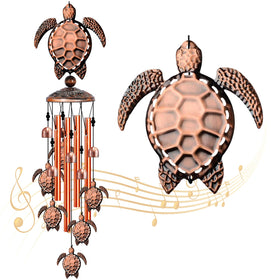 YXOTJHS Turtle Wind Chime outdoors in garden offers soothing tones.