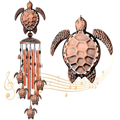 YXOTJHS Turtle Wind Chime outdoors in garden offers soothing tones.