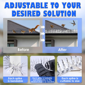 YXYBST spikes prevent mess on rooftops windowsills balconies