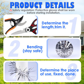 YXYBST stainless steel spikes with 64 points reduce nesting on ledges