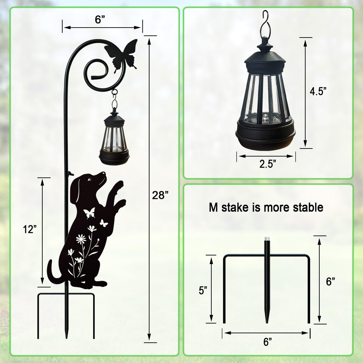 YY Gardenia durable metal stake withstands seasonal use.