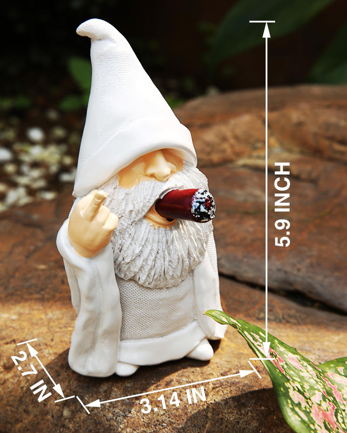 YYDGZG outdoor decor gnome for balcony or porch display.